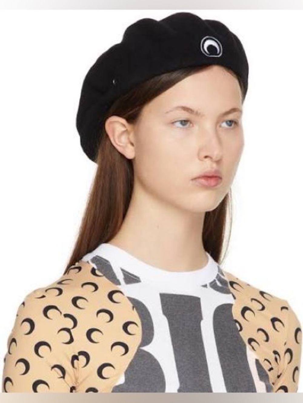 Marine Serre Wool Logo Beret